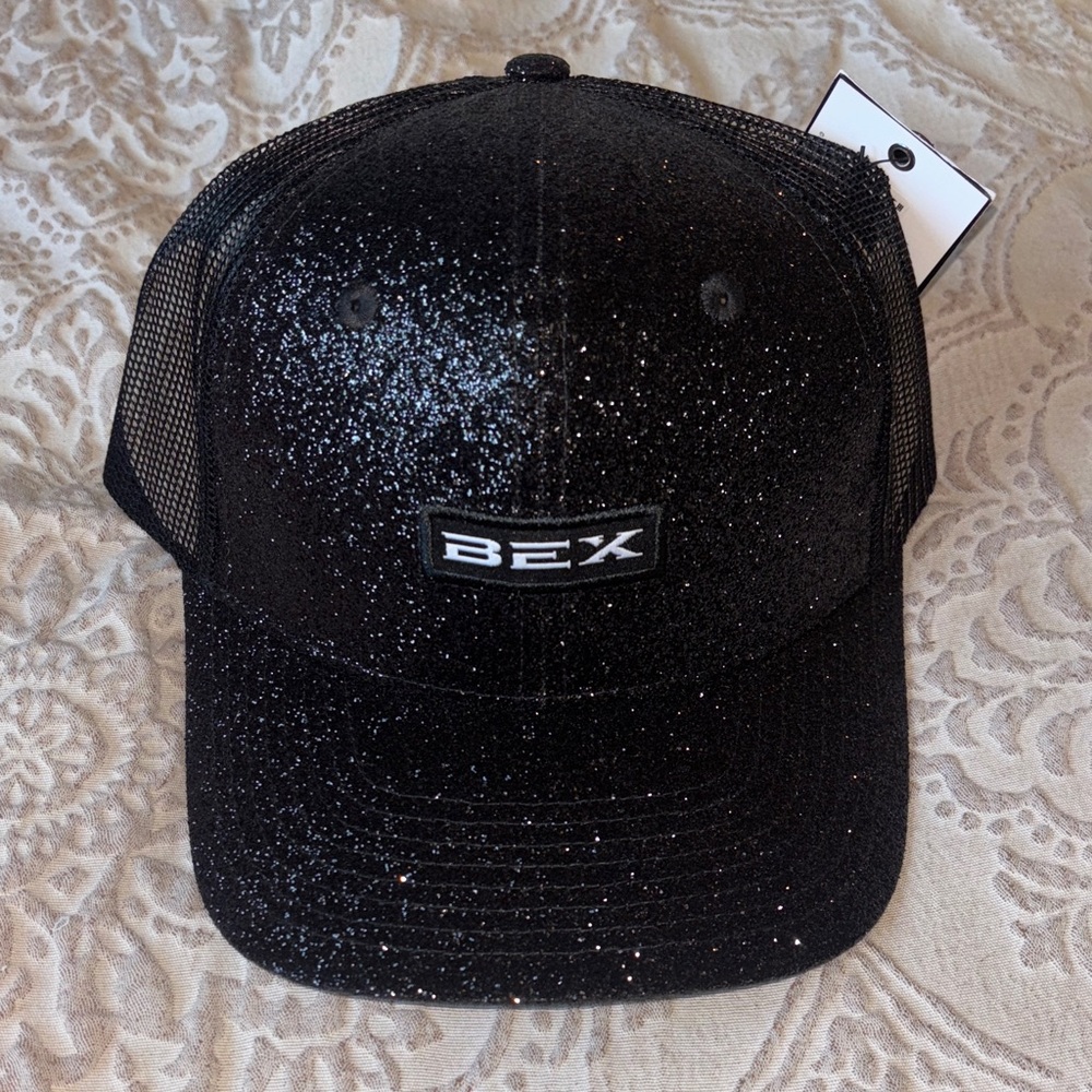 Black glitter Bex hat